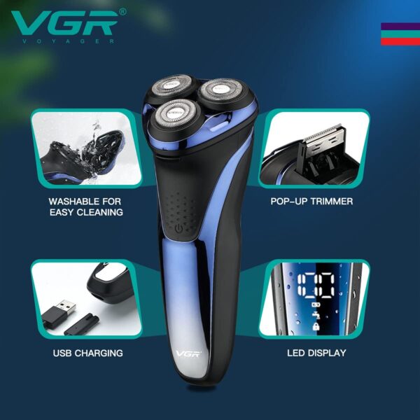 VGR V-306 / Wet & Dry Rotary Shaver - Image 3