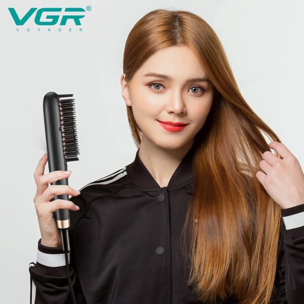 VGR V-568 / Ionic Hair Straightener Brush - Image 4