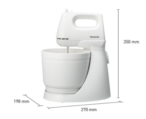 Panasonic Hand Mixer with 3L bowl, 175W MK-GB3WTZ - Image 2