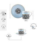 KARACA BAL? 80 CC COFFEE CUP SET OF 6 - Image 7