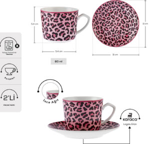 KARACA BRITNEY 80 ML COFFEE CUP SET OF 2 - Image 3