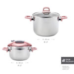 KARACA PERFECT PINK 4+6 L PRESWATERRE COOKER SET - Image 2