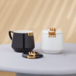 KARACA 50TH YEAR COLLECTION 370 ML BLACK MUG WITH LID - Image 6