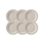 KARACA AMOUR 6-PERSON 22 CM CAKE PLATE, WHITE