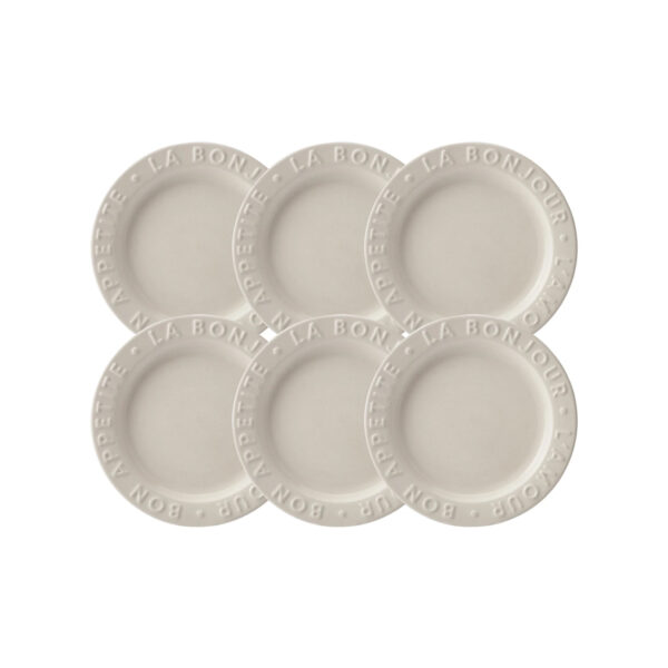 KARACA AMOUR 6-PERSON 22 CM CAKE PLATE, WHITE