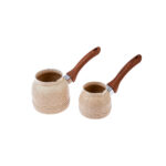 KARACA WOODSTONE 2-PIECE CEZVE, BROWN