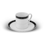 KARACA CHECKERED COFFEE CUP SET, BLACK - Image 4