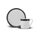 KARACA CHECKERED COFFEE CUP SET, BLACK - Image 2
