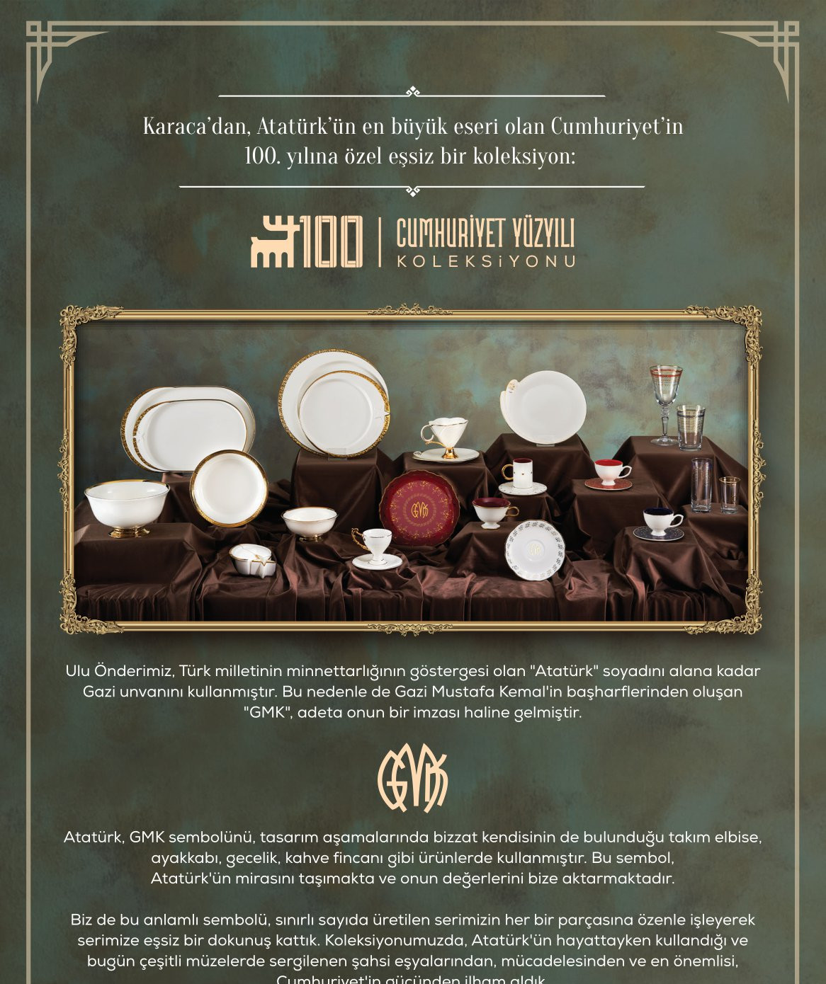 KARACA CUMHURIYET YUZYILI CUMHUR ESPRESSO COFFEE SET OF 2 - Image 2
