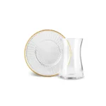 KARACA N?L?FER 12-PIECE TEA SET, TRANSPARENT