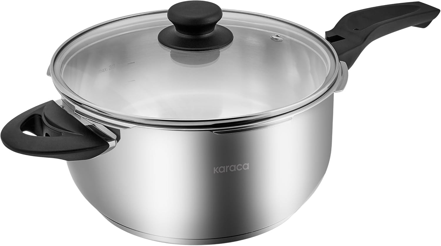 KARACA ASTRID 4+6 LITER WHISTLING POT, BLACK - Image 6