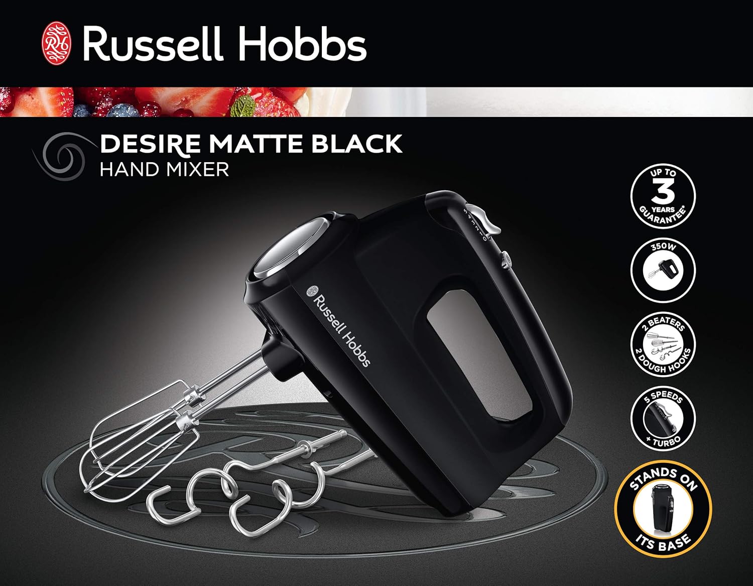 Russell Hobbs Desire Electric Hand Mixer 24672. - Image 3