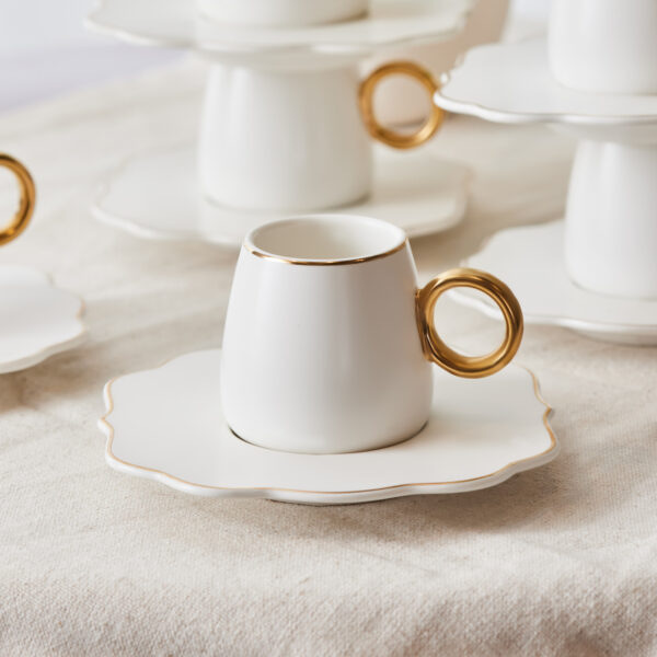 KARACA OYA 6 PIECE COFFEE CUP SET 75 ML