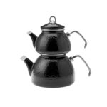 KARACA CRYSTAL ENAMEL TEAPOT SET BLACK  TEA POT BEV - Image 3