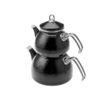 KARACA CRYSTAL ENAMEL TEAPOT SET BLACK  TEA POT BEV - Image 5