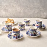 KARACA RUMEL? 6-PERSON 80 ML COFFEE, BLUE