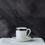 KARACA CHECKERED COFFEE CUP SET, BLACK