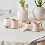 KARACA JULES COFFEE CUP SET  80 ML 2-PIECE SET, PINK - Image 6