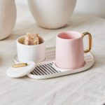 KARACA JULES COFFEE CUP SET  80 ML 2-PIECE SET, PINK - Image 7