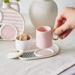 KARACA JULES COFFEE CUP SET  80 ML 2-PIECE SET, PINK - Image 8
