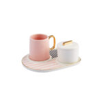 KARACA JULES COFFEE CUP SET  80 ML 2-PIECE SET, PINK - Image 5