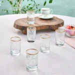 KARACA DERIN 6 PCS COFFEE SIDE GLASS SET GOLD - Image 8