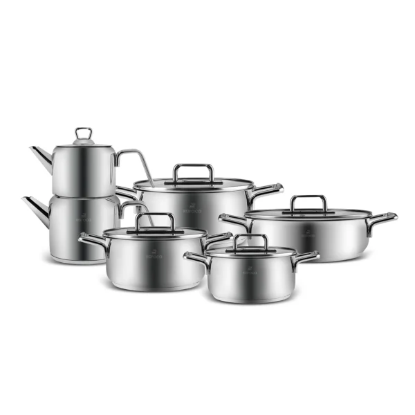 KARACA ARYA 11 PIECE STAINLESS STEEL POT, METAL