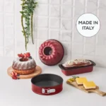 KARACA MULTICHEF MITO 3 PIECE CAKE PAN, RED