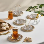 KARACA LA??N 18 PCS TURKISH TEA GLASS SET FOR 6 - Image 10