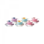 KARACA SERRA 6-PERSON COFFEE, MULTICOLOR