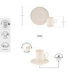 KARACA SNOW 6-PERSON COFFEE CUP, WHITE - Image 4