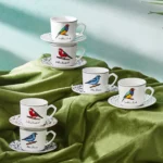 KARACA VOGEL 6-PERSON COFFEE CUP SET, MULTICOLOR