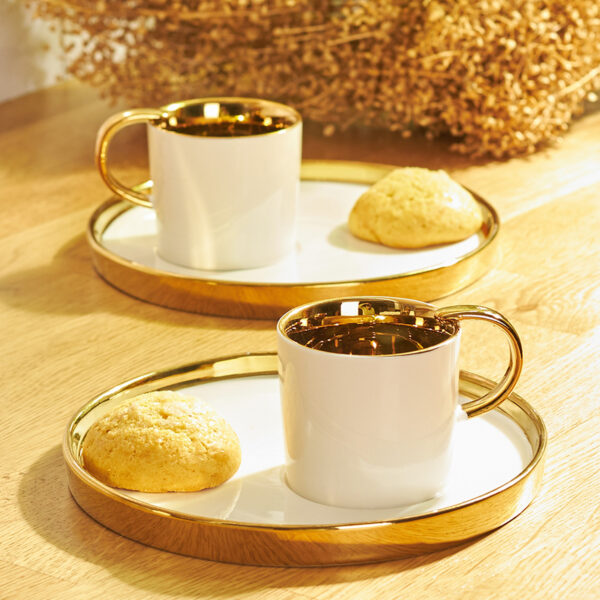 KARACA LEV?N 2-PERSON COFFEE CUP, WHITE