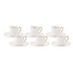 KARACA HELIOS 6-PERSON COFFEE CUP, WHITE - Image 8