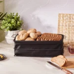 KARACA FONTE BLACK BREAD BASKET, BLACK - Image 2