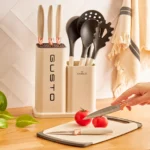 KARACA GUSTO CREAM 12 PCS BIÇAK SERVİS KESME TAHSTONEI SET - Image 3