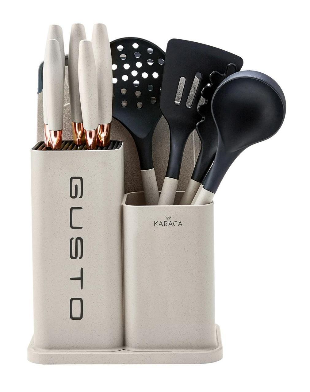 KARACA GUSTO CREAM 12 PCS BIÇAK SERVİS KESME TAHSTONEI SET - Image 4