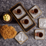 KARACA BLACK NOIR TURKISH TEA GLASS & SAUCER SET OF 6 - Image 3