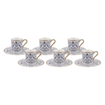 KARACA DELFT BLUE 6 PIECE COFFEE CUP SET - Image 3