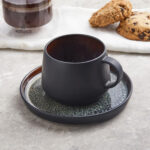 KARACA GALACTIC SINGLE TEA CUP, BLACK