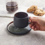 KARACA GALACTIC SINGLE TEA CUP, BLACK - Image 3