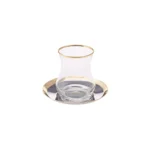 KARACA PERA GOLD 18 PCS TURKISH TEA GLASS SET FOR 6 - Image 4