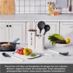 KARACA GUSTO CREAM 12 PCS BIÇAK SERVİS KESME TAHSTONEI SET - Image 15