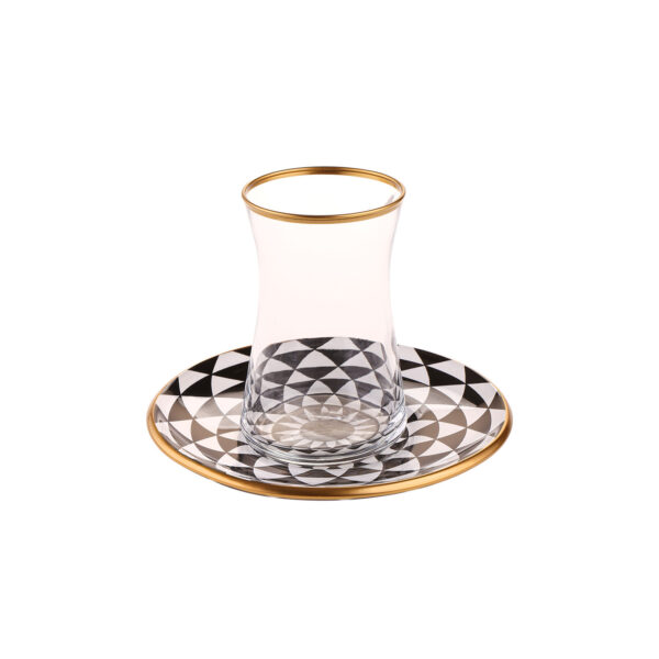 KARACA BLACK GOLD 6-PIECE TEA SET, MULTICOLOR